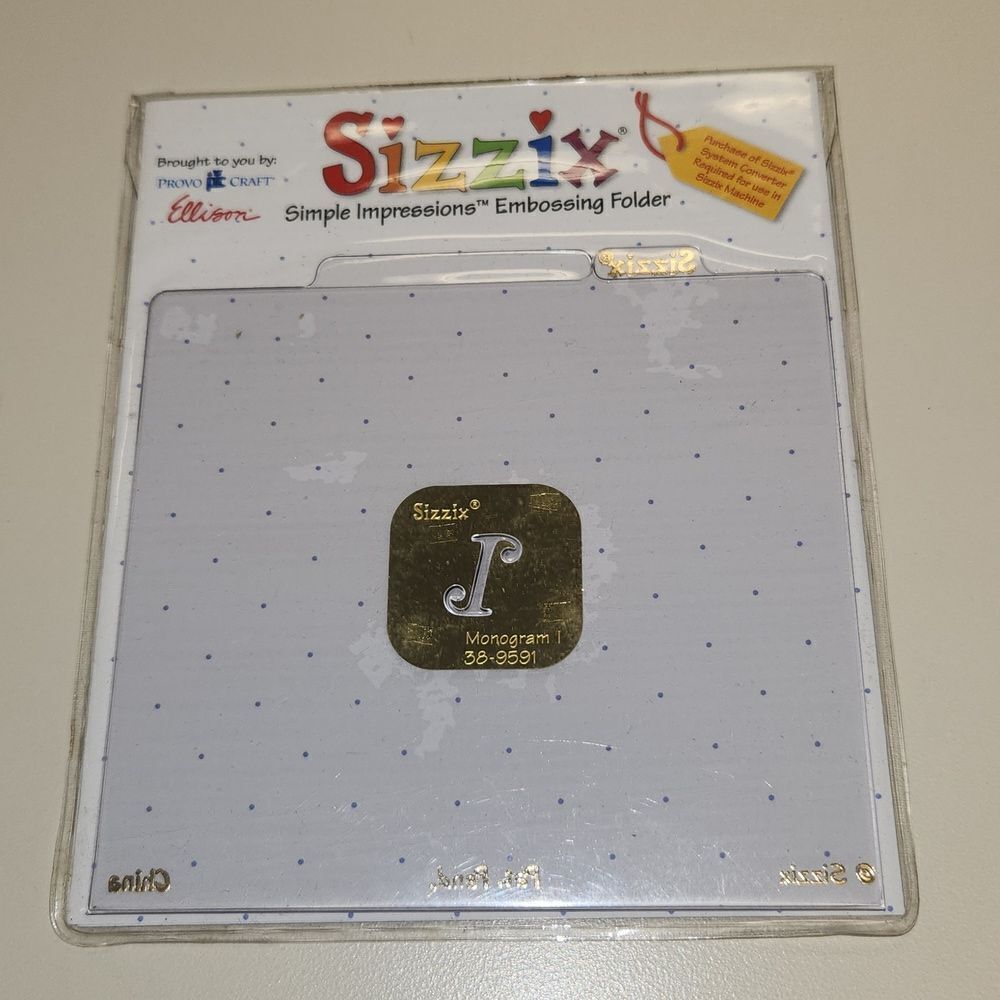 Sizzix Embossing Folder Monogram I - Picture 2 of 2